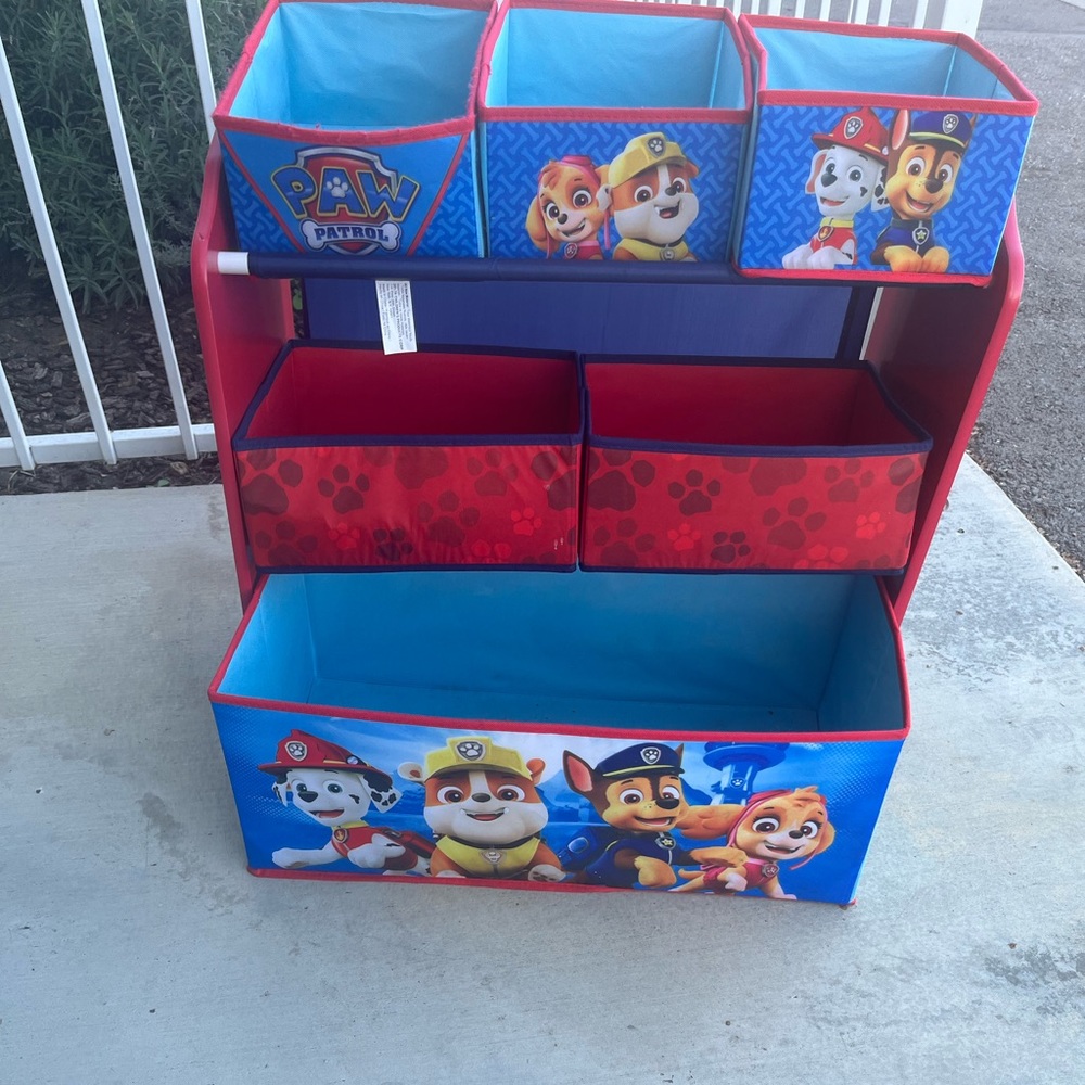 Pat Patrol Character kid’s shelf to save everything on it.